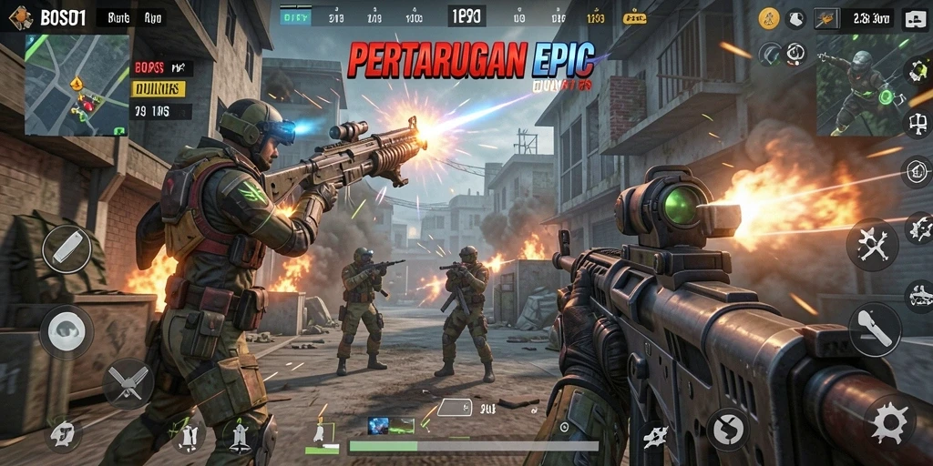 Menampilkan gameplay intens dan grafis menakjubkan dari BOS01.