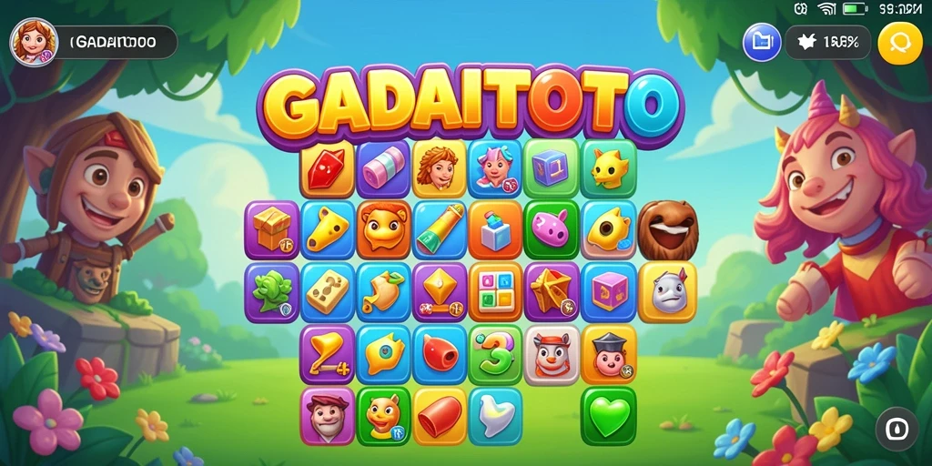 Tampilan menarik dari gameplay GADAITOTO yang penuh warna.