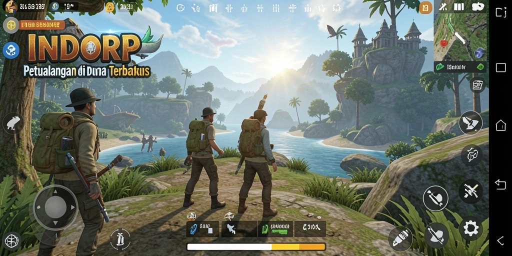 Tangkapan layar gameplay INDORP menampilkan petualangan dalam dunia terbuka yang menawan.
