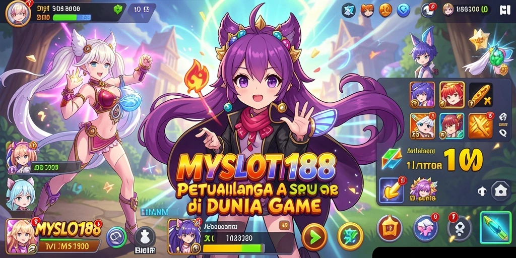 Screenshot gameplay MYSLOT188 menampilkan dunia Anime yang kaya.