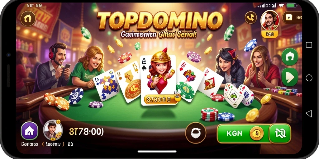 Screenshot gameplay seru dari TOPDOMINO yang menggambarkan suasana Kasino.
